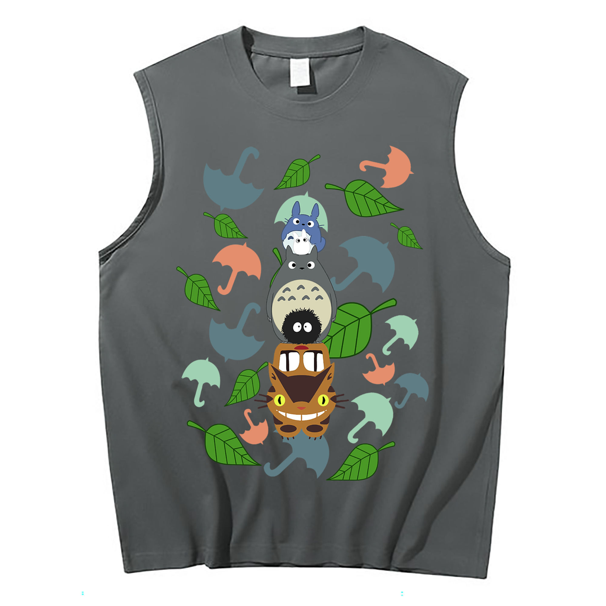 （画像用） となりのトトロ 草壁メイ 草壁サツキ My Neighbor Totoro Satsuki Kusakabe Mei Kusakabe コットン100％タンクトップ（フロントプリント）